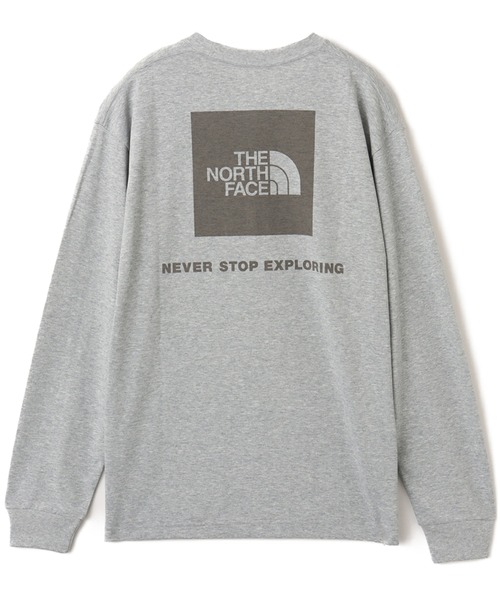THE NORTH FACE(ザノースフェイス)の「THE NORTH FACE L/S Back Square Logo Tee / ザ・ノース・フェイス ロング スリーブ バック スクエア ロゴ ティー(Tシャツ/カットソー・メンズ・ホワイト/ブラック/グレー・S/M/L/XL/XXL)」の3枚目の写真