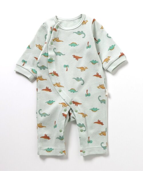 セール】ワッフル総柄カバーオール（ロンパース）｜apres les