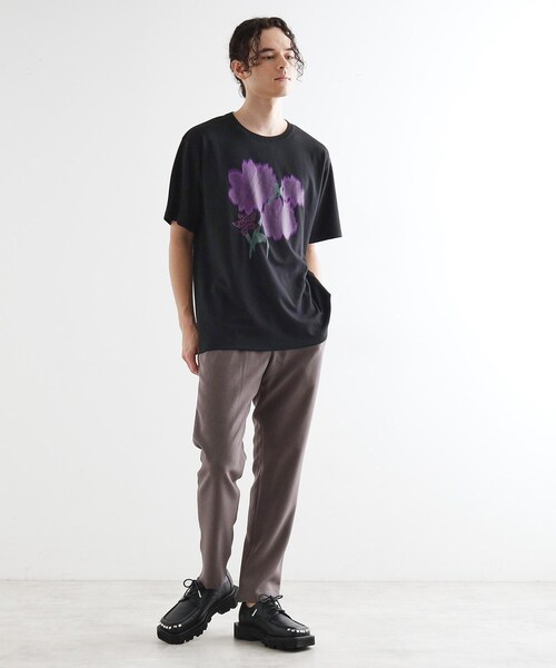 tk.TAKEO KIKUCHI(ティーケータケオキクチ)の「ボカシフラワーTシャツ(Tシャツ/カットソー・メンズ・ブラック/ブルーグリーン/ホワイト・02/03/04)」の10枚目の写真