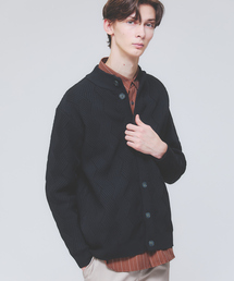 ABAHOUSE GRAY | 【ジオメトリック柄 / 軽量】スタンド カーディガン(カーディガン/ボレロ)