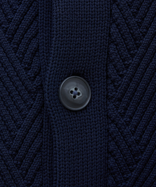 ABAHOUSE GRAY（アバハウスグレイ）の「【ジオメトリック柄 / 軽量】スタンド カーディガン（カーディガン/ボレロ・メンズ・ブラック/ネイビー/グレー/モカ・46/48）」の7枚目の写真