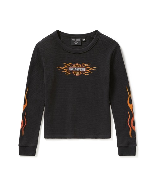 Harley-Davidson(ハーレーダビッドソン)の「ヴィンテージフレイムスニットトップ(ニット/セーター・レディース・ブラック系その他・SMALL/MEDIUM/LARGE/X-LARGE)」の1枚目の写真