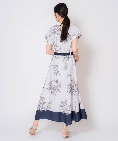 【美品】　新作　15周年Noelaスカーフ柄シャツワンピース 15周年】スカーフ柄シャツワンピース | ロングワンピース | NOELA