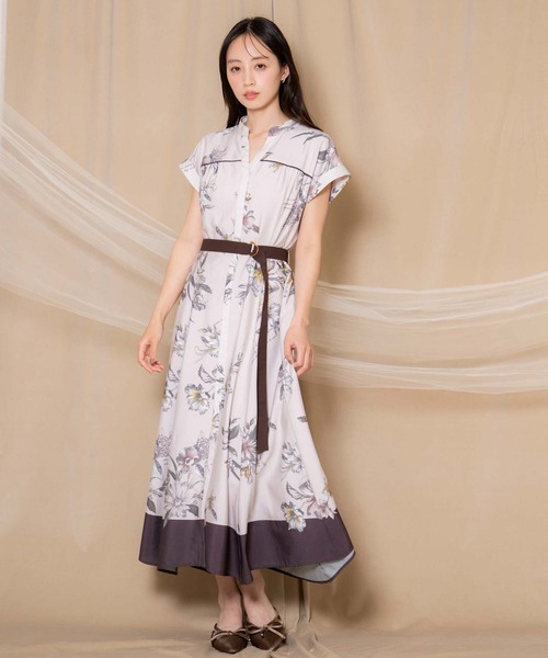 NOELA（ノエラ）の「【15周年】スカーフ柄シャツワンピース（ワンピース・レディース・モカ/ベージュ/サックスブルー・M/S）」の18枚目の写真