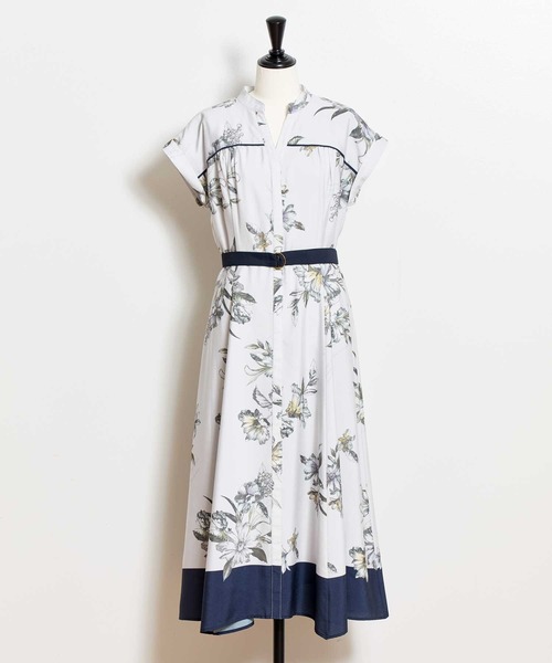 15周年】スカーフ柄シャツワンピース（ワンピース）｜NOELA（ノエラ