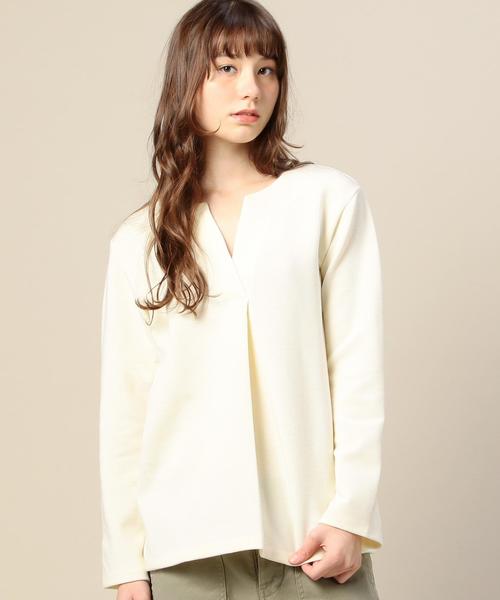 BEAUTY&YOUTH UNITED ARROWS(ビューティーアンドユースユナイテッドアローズ)の「BY ミラノリブスキッパーロングスリーブ◆(Tシャツ/カットソー・レディース・オフホワイト/ベージュ/ネイビー・フリー)」の2枚目の写真