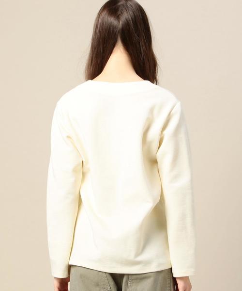 BEAUTY&YOUTH UNITED ARROWS(ビューティーアンドユースユナイテッドアローズ)の「BY ミラノリブスキッパーロングスリーブ◆(Tシャツ/カットソー・レディース・オフホワイト/ベージュ/ネイビー・フリー)」の4枚目の写真