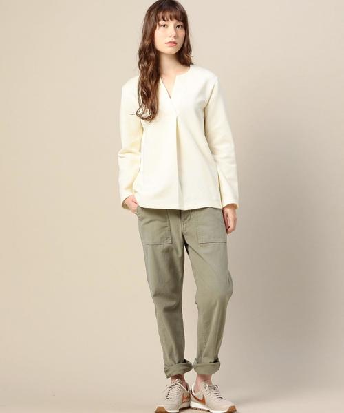 BEAUTY&YOUTH UNITED ARROWS(ビューティーアンドユースユナイテッドアローズ)の「BY ミラノリブスキッパーロングスリーブ◆(Tシャツ/カットソー・レディース・オフホワイト/ベージュ/ネイビー・フリー)」の10枚目の写真