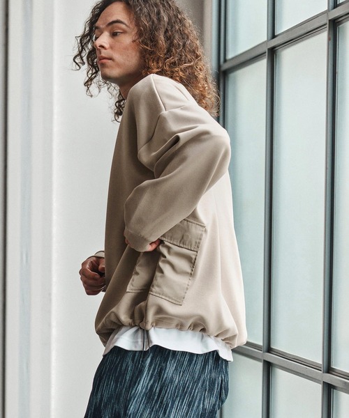 BOYLONDN スウェット SHIPS any別注】HINSON: 裏起毛 フリース ワンポイント ラグラン