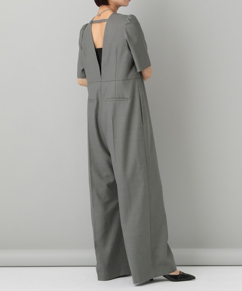 A part by（アパートバイ）の「パフショルダーオールインワン（つなぎ/オールインワン・レディース・グレー/ブラック・SMALL/MEDIUM）」の4枚目の写真