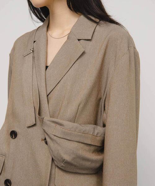 KBF（ケイビーエフ）の「バッグSETダブルジャケット（その他アウター・レディース・ブラウン系その他/グレー系その他/ブラック・ONE）」の15枚目の写真