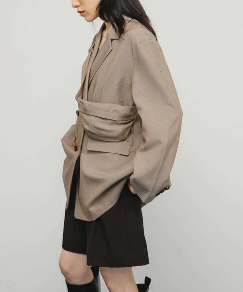 KBF（ケイビーエフ）の「バッグSETダブルジャケット（その他アウター・レディース・ブラウン系その他/グレー系その他/ブラック・ONE）」の17枚目の写真