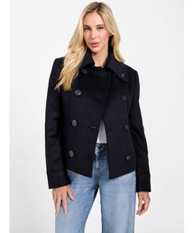 Guess(QX)MELISSA Crop Melton Peacoat s[R[g AE^[(s[R[g)