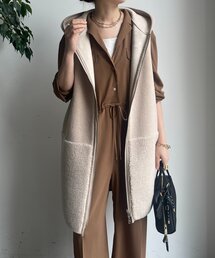 DouDou | ボア切替フーディージレ(ベスト)