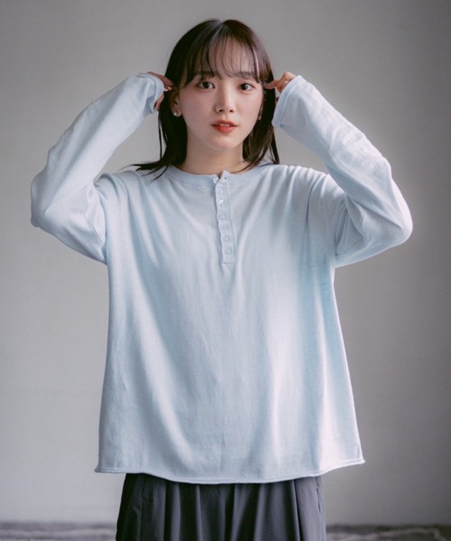 セール】2/9号室（かおこ&ひろと） - Cotton Henry Neck High-Gauge
