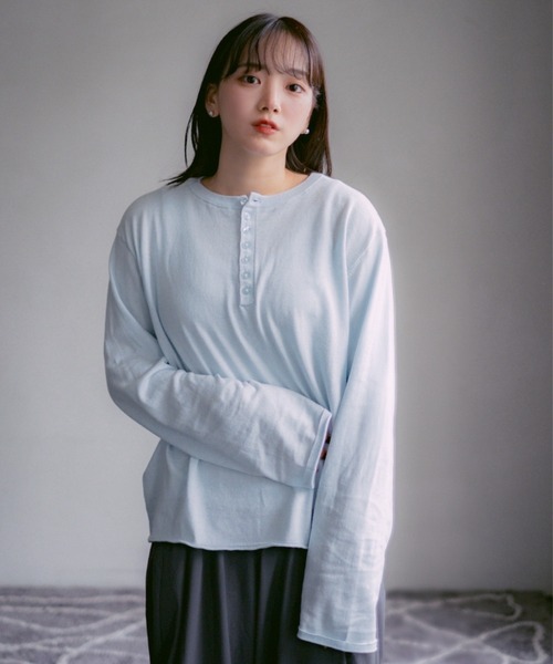 セール】2/9号室（かおこ&ひろと） - Cotton Henry Neck High-Gauge