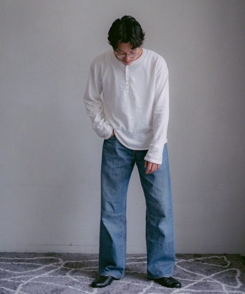 セール】2/9号室（かおこ&ひろと） - Cotton Henry Neck High-Gauge