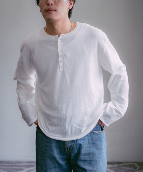 セール】2/9号室（かおこ&ひろと） - Cotton Henry Neck High-Gauge