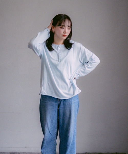 セール】2/9号室（かおこ&ひろと） - Cotton Henry Neck High-Gauge