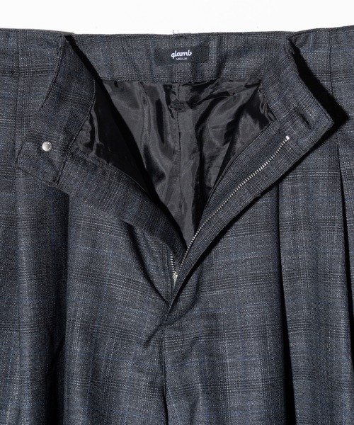 Glen Check Tuck Pants / グレンチェックタックパンツ（その他パンツ
