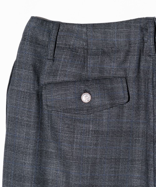 セール】Glen Check Tuck Pants / グレンチェックタックパンツ（その他