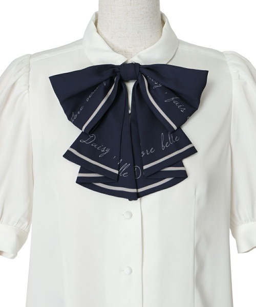 an another angelus(アンアナザーアンジェラス)の「スカーフ風ラッフルリボンタイ付きブラウス(シャツ/ブラウス・レディース・オフホワイト/ライトベージュ・FREE)」の20枚目の写真