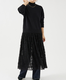 DESIGNWORKS | チュールフリルニットワンピース(ワンピース)