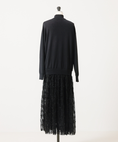 DESIGNWORKS(デザインワークス)の「チュールフリルニットワンピース(ワンピース・レディース・グレー/ブラック・38)」の9枚目の写真