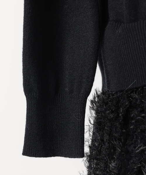 DESIGNWORKS(デザインワークス)の「チュールフリルニットワンピース(ワンピース・レディース・グレー/ブラック・38)」の12枚目の写真