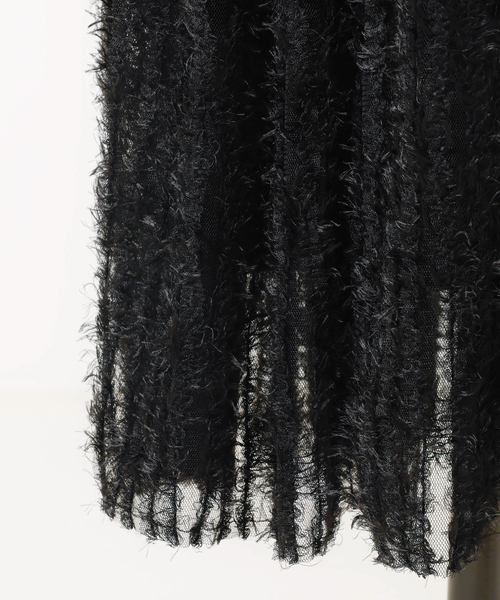 DESIGNWORKS(デザインワークス)の「チュールフリルニットワンピース(ワンピース・レディース・グレー/ブラック・38)」の15枚目の写真