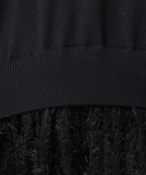 DESIGNWORKS(デザインワークス)の「チュールフリルニットワンピース(ワンピース・レディース・グレー/ブラック・38)」の16枚目の写真