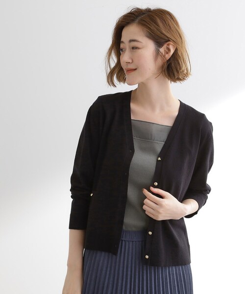 grove（グローブ）の「シアードッキングタンクトップ（タンクトップ・レディース・ダークグレー/ブラウン系その他/ブラック/アイボリー・03/02/05/04/01）」の3枚目の写真