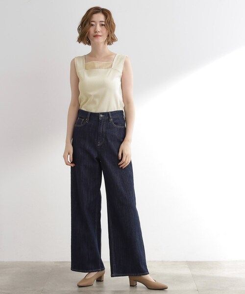 grove（グローブ）の「シアードッキングタンクトップ（タンクトップ・レディース・ダークグレー/ブラウン系その他/ブラック/アイボリー・03/02/05/04/01）」の7枚目の写真