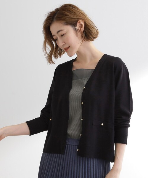 grove（グローブ）の「シアードッキングタンクトップ（タンクトップ・レディース・ダークグレー/ブラウン系その他/ブラック/アイボリー・03/02/05/04/01）」の9枚目の写真