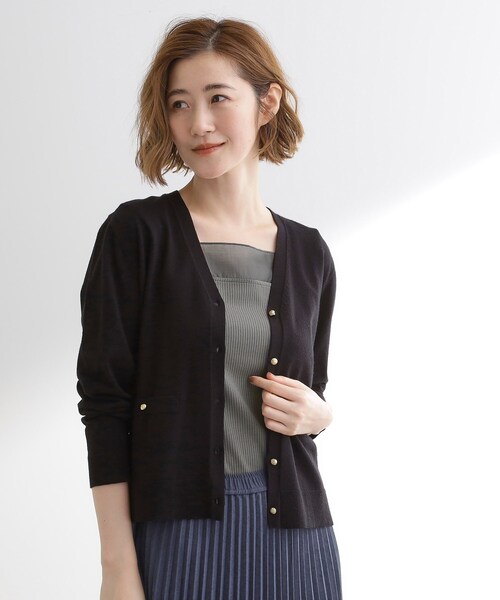 grove（グローブ）の「シアードッキングタンクトップ（タンクトップ・レディース・ダークグレー/ブラウン系その他/ブラック/アイボリー・03/02/05/04/01）」の10枚目の写真