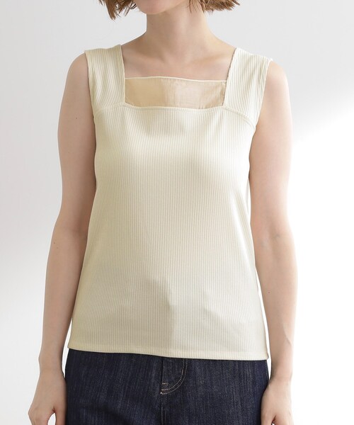 grove（グローブ）の「シアードッキングタンクトップ（タンクトップ・レディース・ダークグレー/ブラウン系その他/ブラック/アイボリー・03/02/05/04/01）」の21枚目の写真