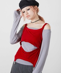 led.tokyo(レッドトウキョウ)の【led.tokyo】LAYRED TANK SELEEVE/レイヤードタンクスリーブ(タンクトップ)