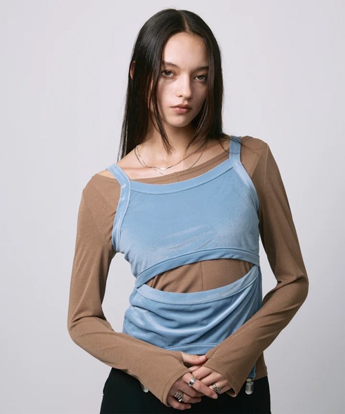 led.tokyo（レッドトウキョウ）の「【led.tokyo】LAYRED TANK SELEEVE/レイヤードタンクスリーブ（タンクトップ・レディース・ブラック/レッド/ブルー・FREE）」の16枚目の写真