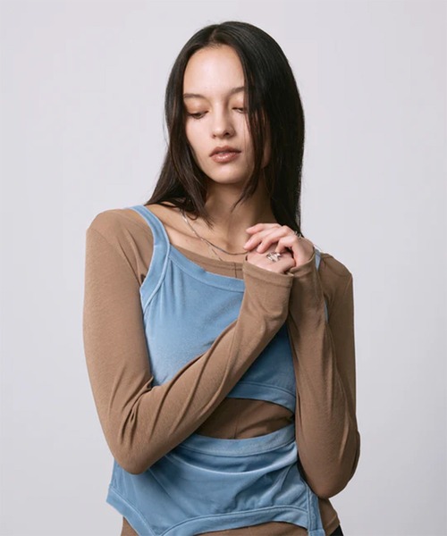 led.tokyo（レッドトウキョウ）の「【led.tokyo】LAYRED TANK SELEEVE/レイヤードタンクスリーブ（タンクトップ・レディース・ブラック/レッド/ブルー・FREE）」の17枚目の写真