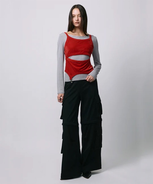 led.tokyo（レッドトウキョウ）の「【led.tokyo】LAYRED TANK SELEEVE/レイヤードタンクスリーブ（タンクトップ・レディース・ブラック/レッド/ブルー・FREE）」の22枚目の写真