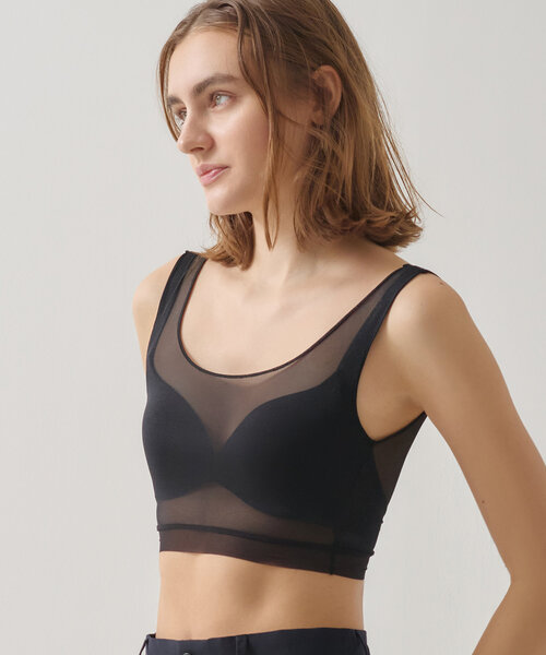 NICENICE MOMENT(ナイスナイスモーメント)の「【NICENICE MOMENT】MESH BRA TANK(その他アンダーウェア/インナー・レディース・バーガンディー/ブラック・SMALL/MEDIUM)」の8枚目の写真