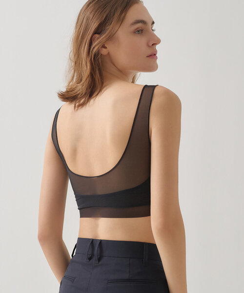 NICENICE MOMENT(ナイスナイスモーメント)の「【NICENICE MOMENT】MESH BRA TANK(その他アンダーウェア/インナー・レディース・バーガンディー/ブラック・SMALL/MEDIUM)」の9枚目の写真