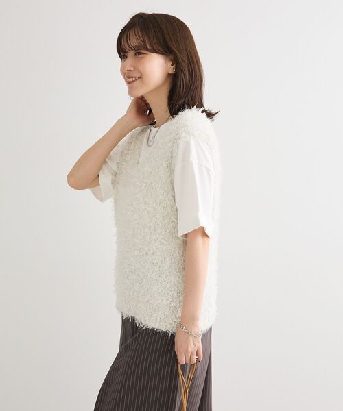 セール】フェザーヤーンニットベスト（ベスト）｜Green Parks