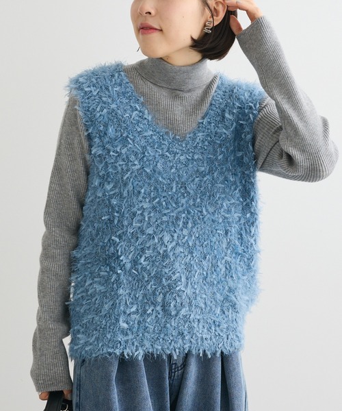 セール】フェザーヤーンニットベスト（ベスト）｜Green Parks