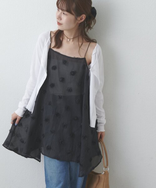 セール】【umm./WEB限定】立体フラワーキャミチュニック（シャツ