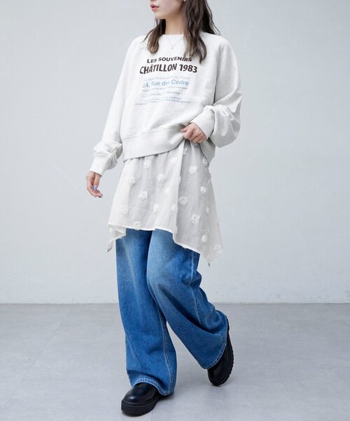 DISCOAT（ディスコート）の「【umm./WEB限定】立体フラワーキャミチュニック（シャツ/ブラウス・レディース・ブラック/アイボリー・FREE）」の19枚目の写真