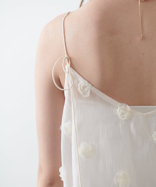 秋映えチュニック♡》【umm.】立体フラワーキャミチュニック（シャツ