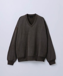 SLICK（スリック）の「【SLICK/スリック】Used Print Fleece V Neck Pullover/ユーズドプリントVネックプルオーバー（スウェット・メンズ）」
