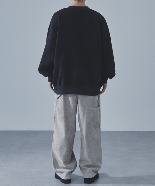 SLICK（スリック）の「【SLICK/スリック】Used Print Fleece V Neck Pullover/ユーズドプリントVネックプルオーバー（スウェット・メンズ・ブラウン/ブラック・1/3/2）」の10枚目の写真