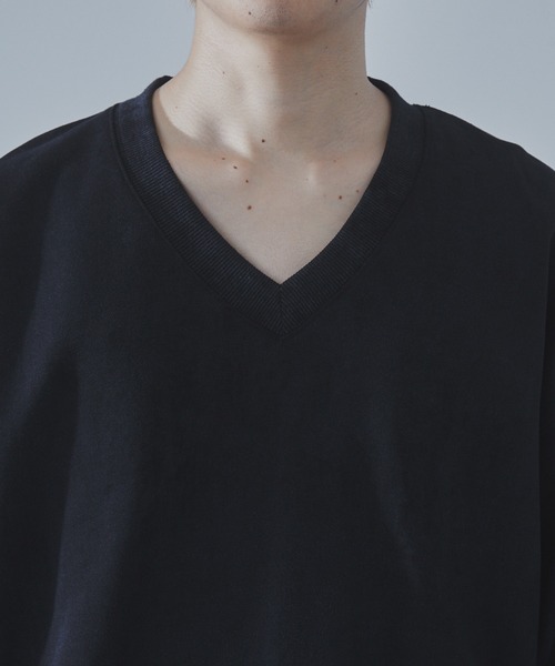SLICK（スリック）の「【SLICK/スリック】Used Print Fleece V Neck Pullover/ユーズドプリントVネックプルオーバー（スウェット・メンズ・ブラウン/ブラック・1/3/2）」の11枚目の写真